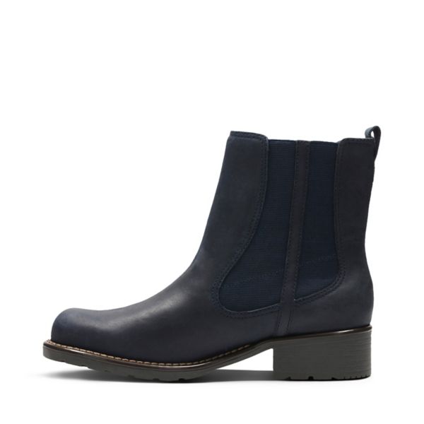 Clarks Womens Orinoco Club Ankle Boots Navy | UK-3894605